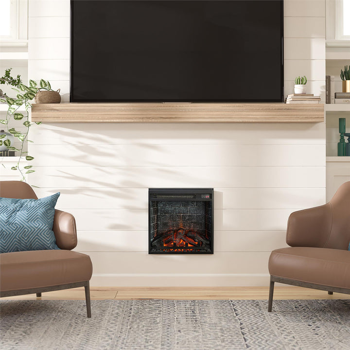 18" electric fireplace insert -  Black