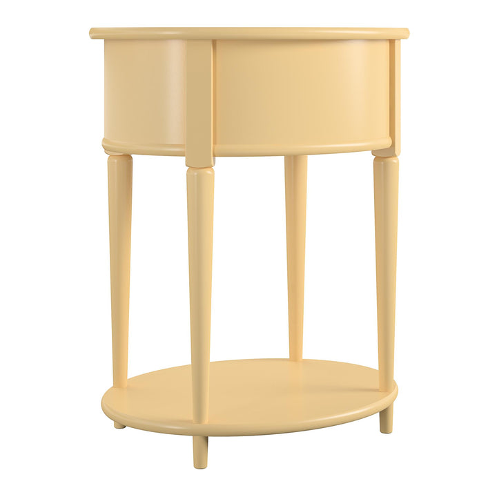Table with drawer and shelf -  Yellow