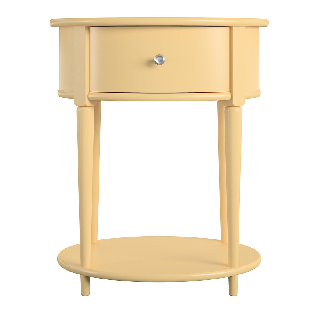 Rounded design Aurora table -  Yellow