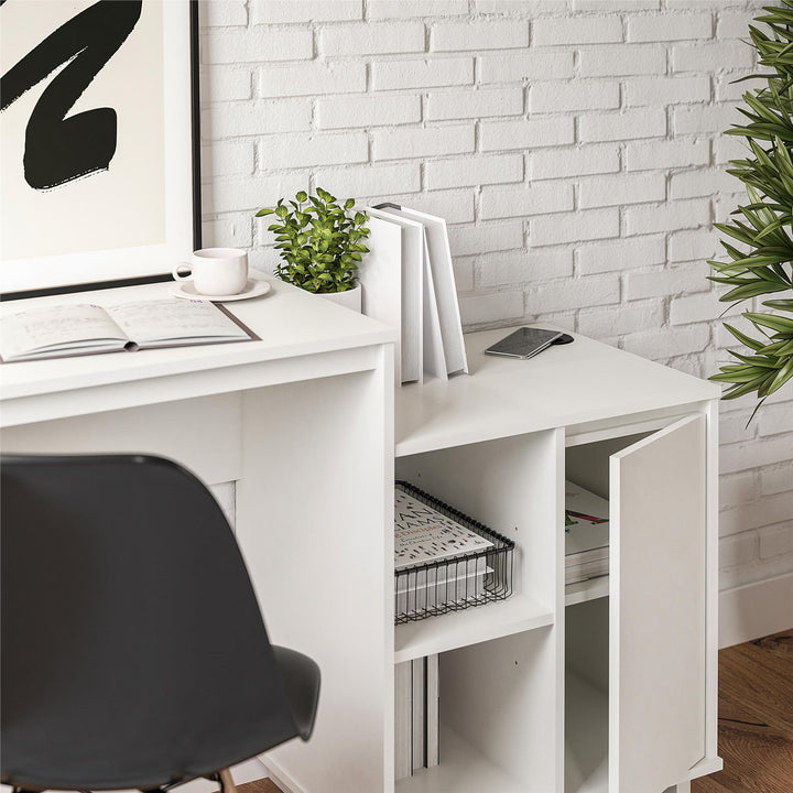Desk and cabinet charging combo -  White