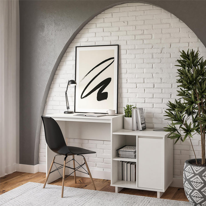 Computer desk with cabinet Ravelston -  White
