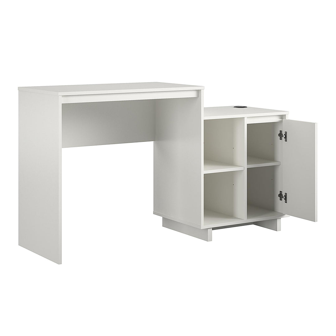 Cabinet desk with charging Ravelston -  White