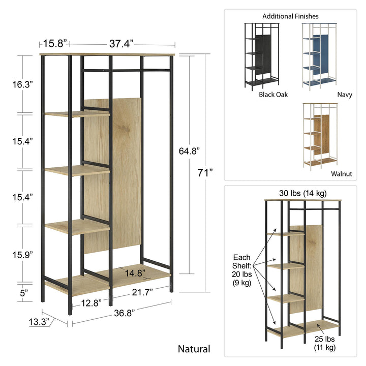 Wardrobe with hanging space - Navy