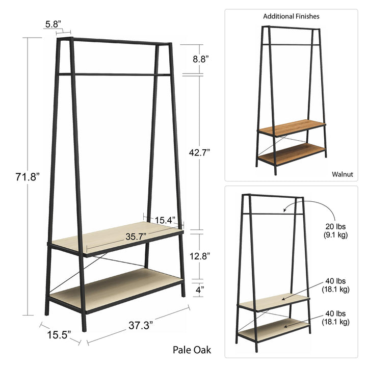 Drexel's storage with hanging rod -  Pale Oak