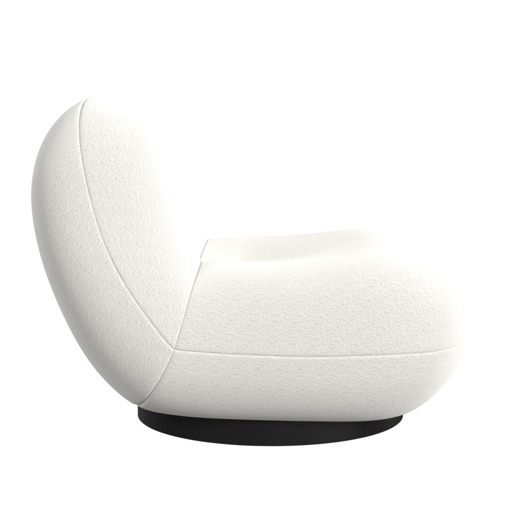 swivel boucle chair - White