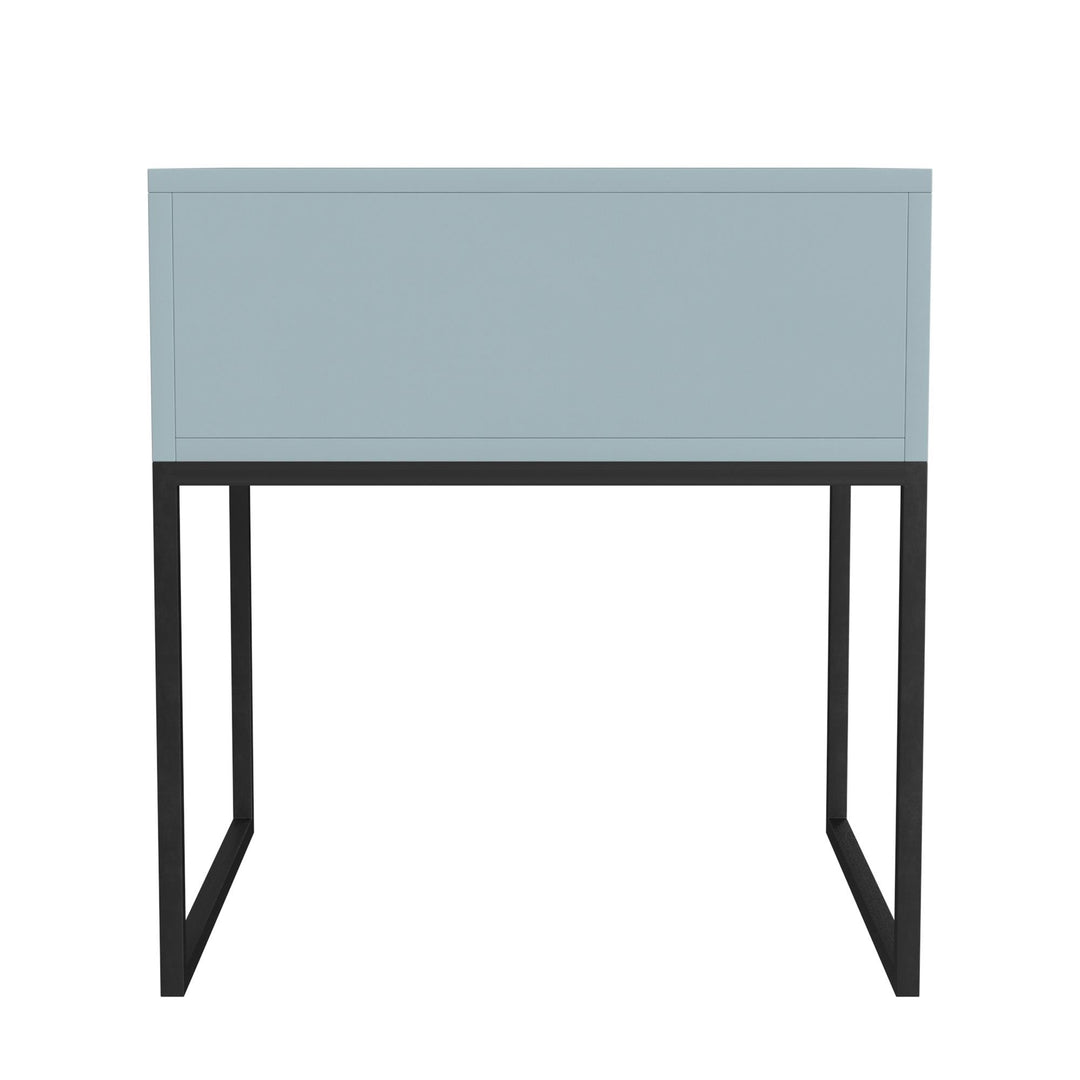 Sqaure end table with drawers - Powder Blue