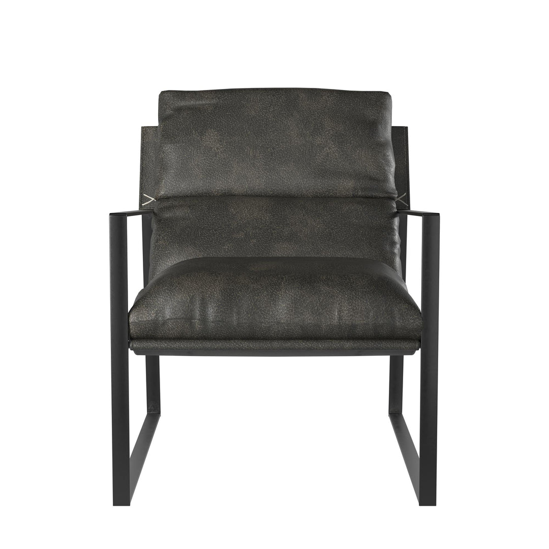 faux leather accent chairs - Espresso