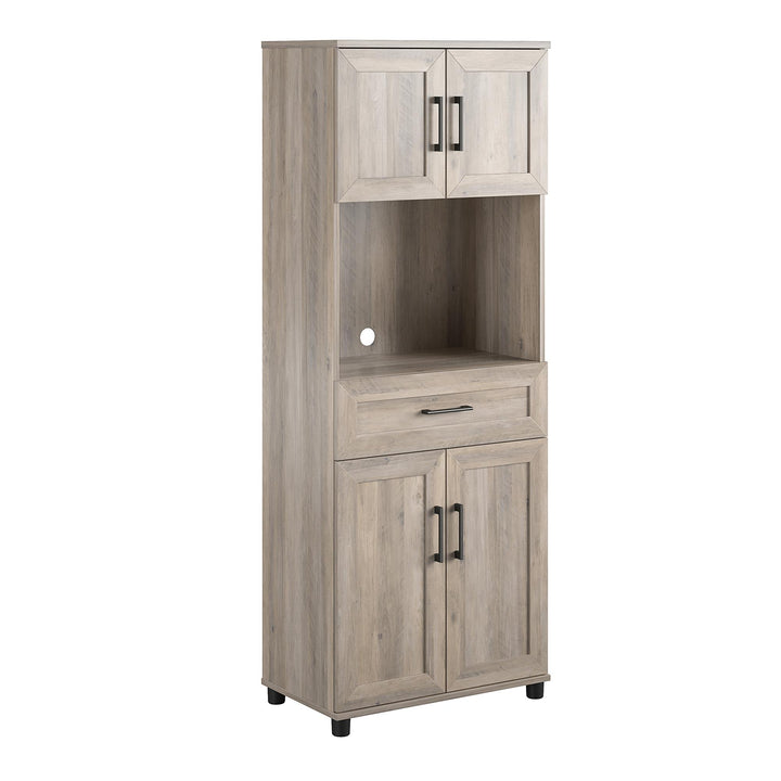 4-door pantry cabinet - Gray Oak