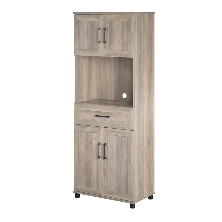 Beverage station cabinet - Gray Oak