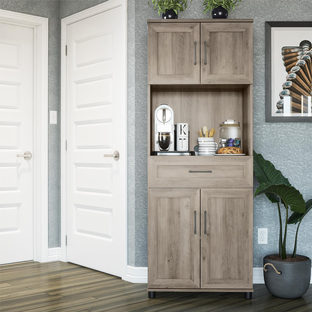modern farmhouse accent cabinet - Gray Oak