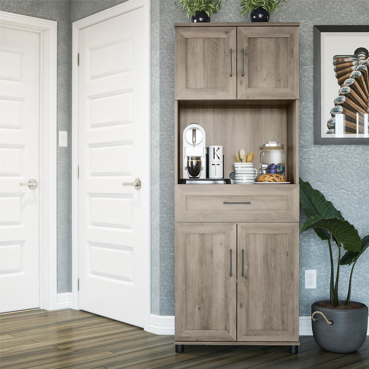 modern farmhouse accent cabinet - Gray Oak