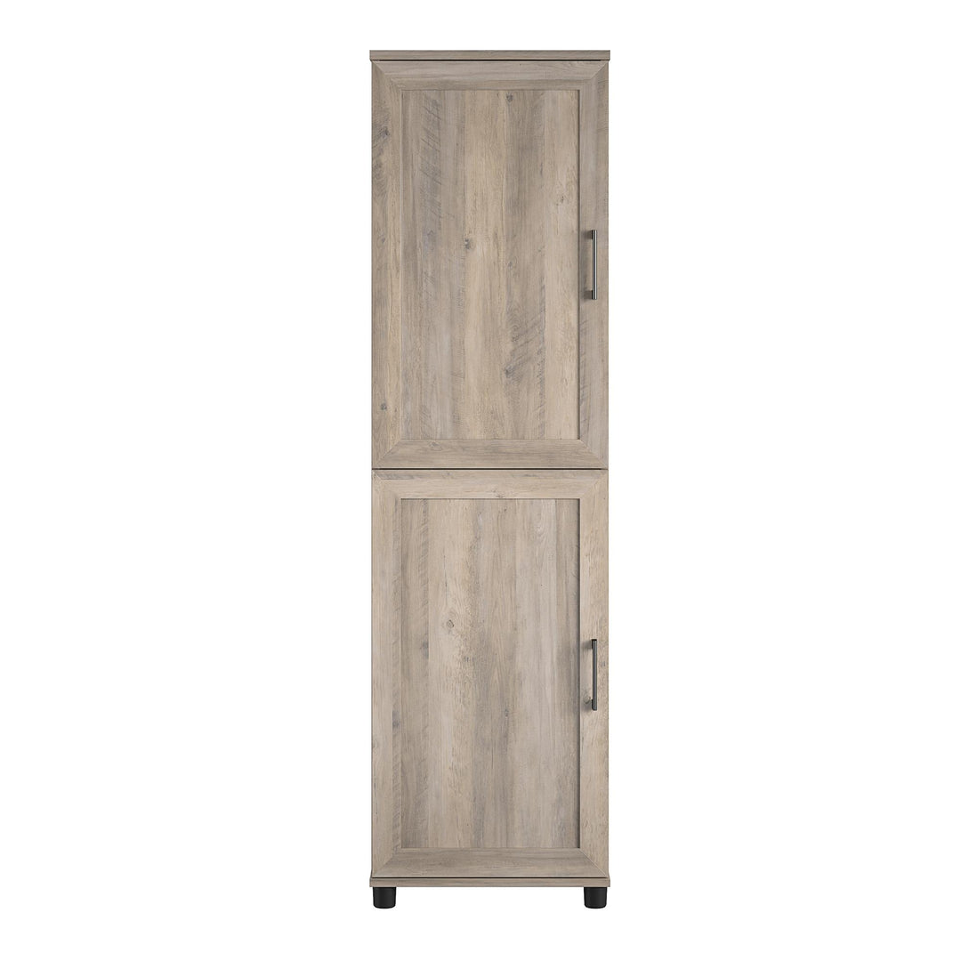 Tindall Modern Farmhouse 2 Door Kitchen Pantry Cabinet - Gray Oak