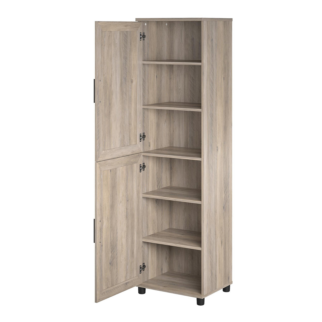 kitchen pantry cabinet for small space - Gray Oak