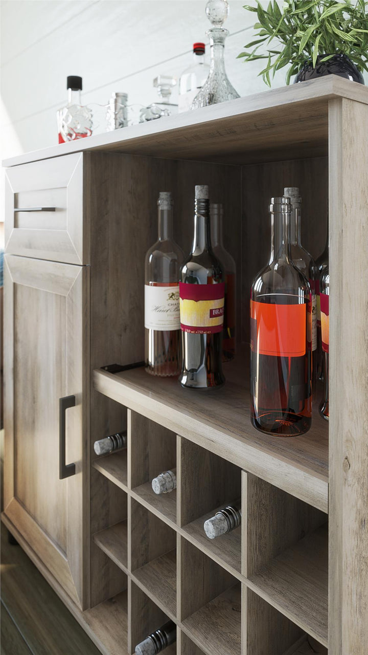 wine bar cupboard - Gray Oak