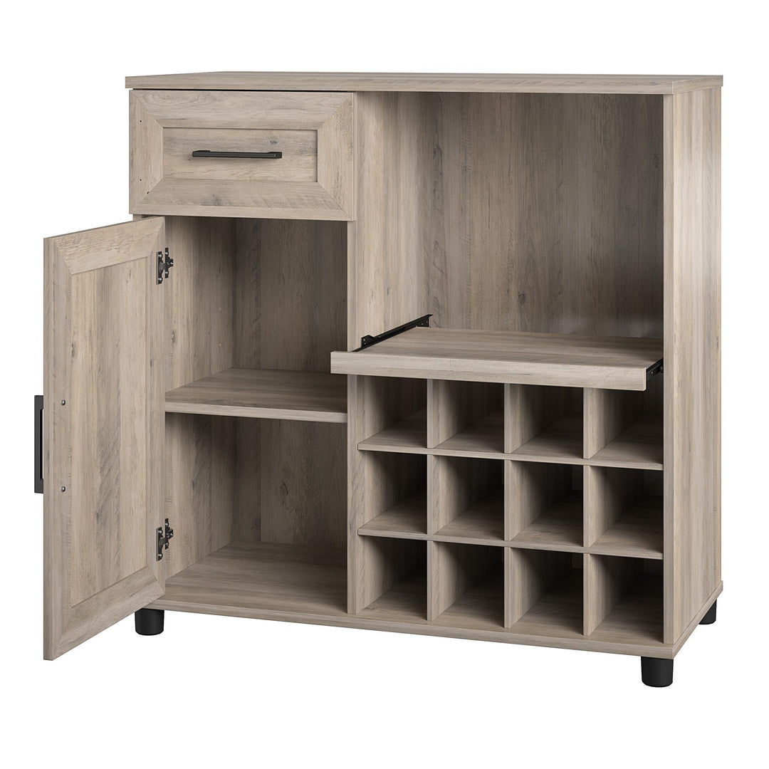 bar shelf cabinet - Gray Oak