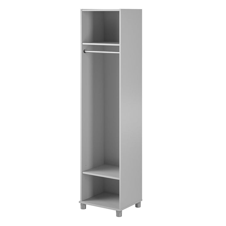 Basin Design Mudroom Cabinet with Adjustable Shelves -  Dove Gray
