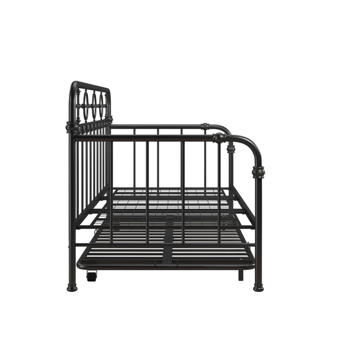 Willow Vintage Industrial Metal Daybed and Trundle Set - Black - Twin