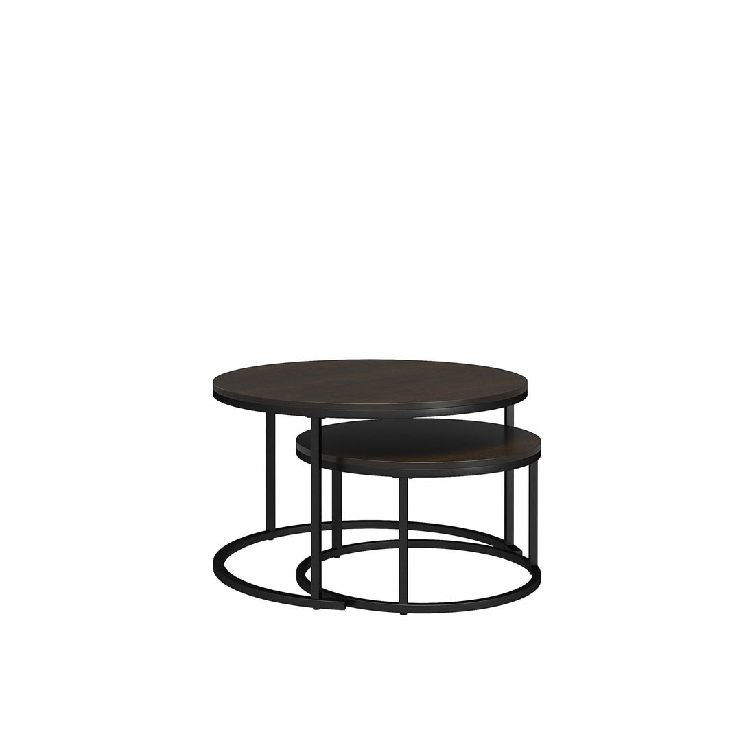 Modern Nesting Coffee and End Table Set -  Espresso