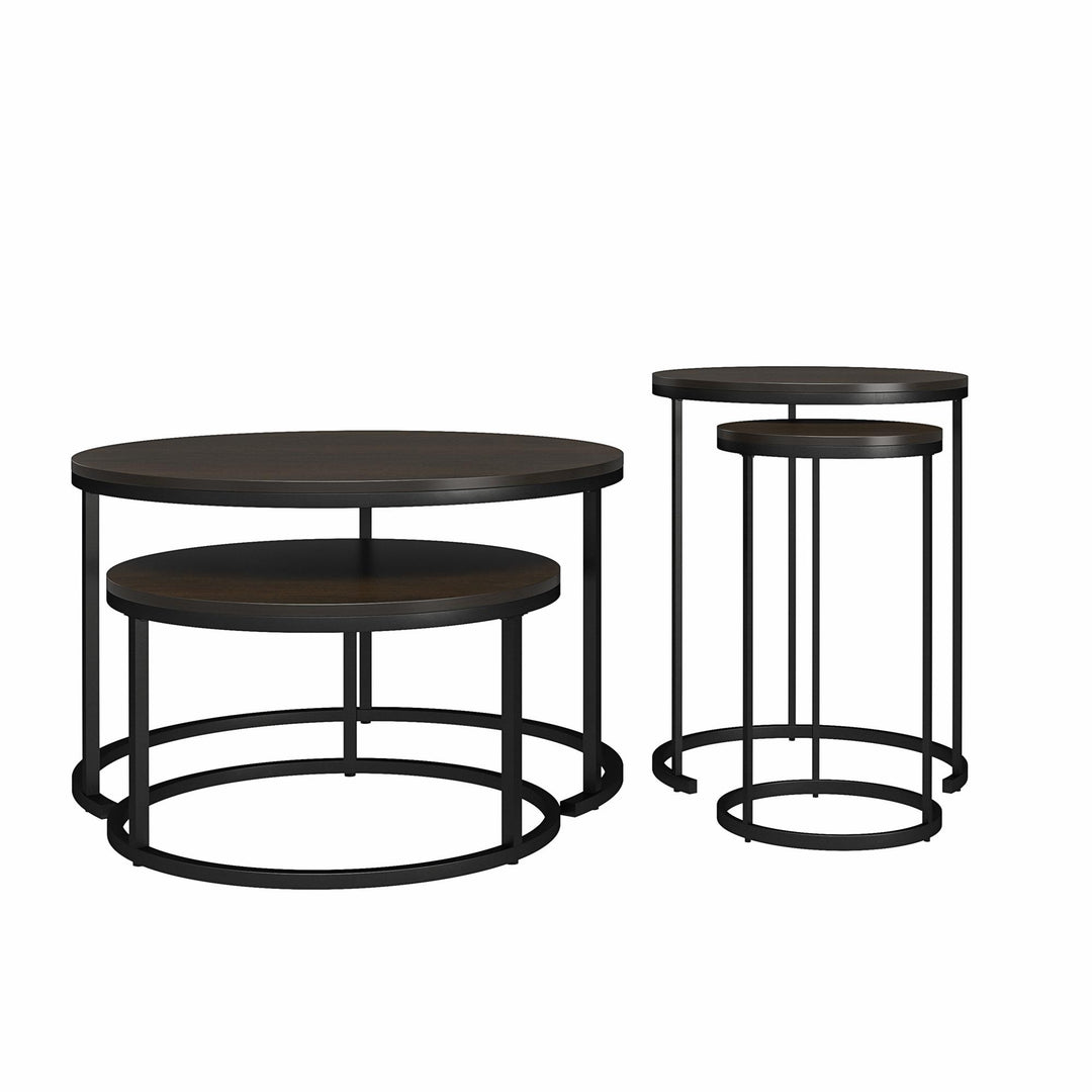 Camdale Nesting Coffee Table and End Table 4 Piece Set  -  Espresso