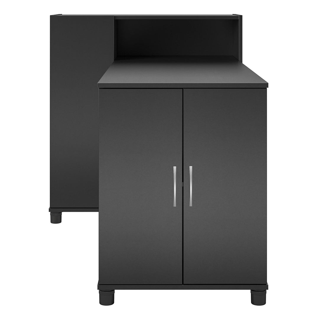 craft storage furniture with table - black