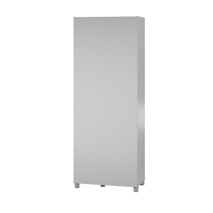 Essential tall storage cabinet with adjustable feet -  Dove Gray
