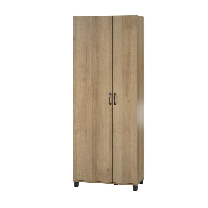 Stylish and durable asymmetrical storage cabinet -  Natural