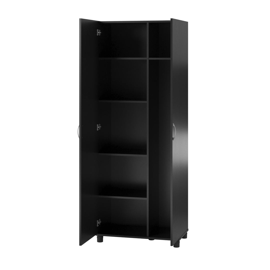 Organize in style with Basin adjustable shelving cabinet -  Black