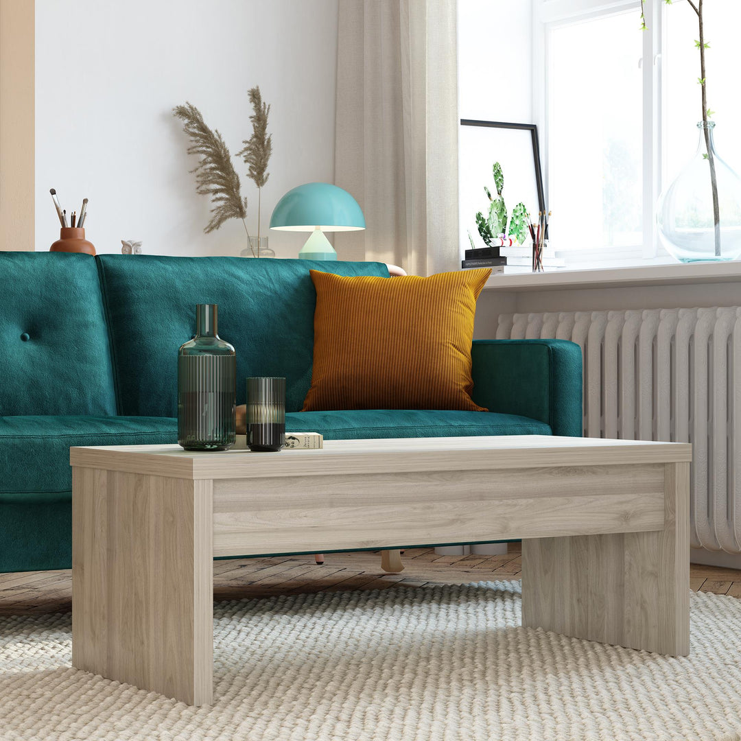 Best Rectangular Lift Top Coffee Table -  Light Walnut
