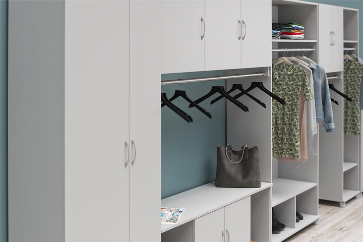 Best 18" Wide Mudroom Cabinet with Shelving -  Dove Gray