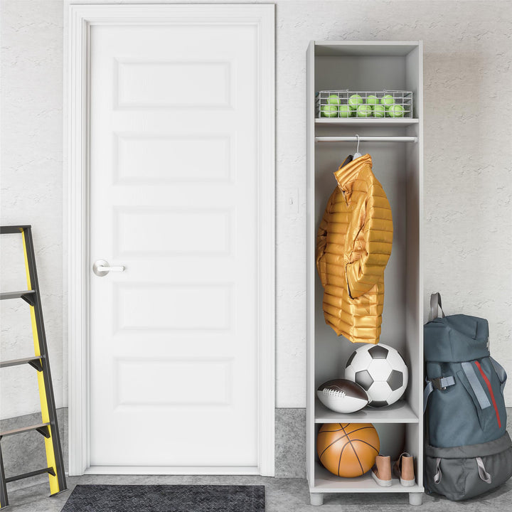 Basin 18" Wide Mudroom Cabinet -  Dove Gray