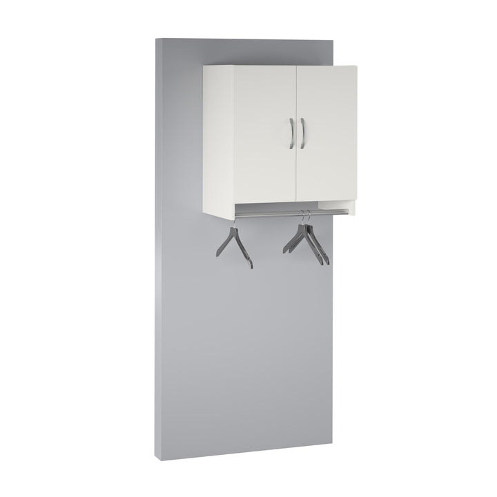 wall storage cabinet for crafting tools - White