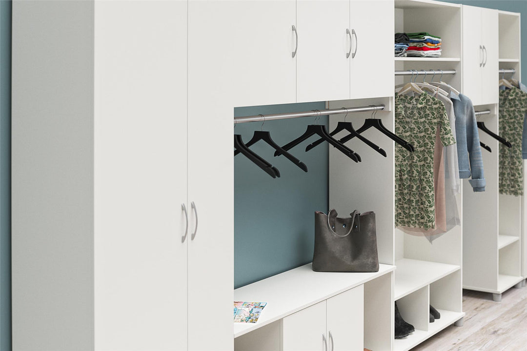 shelving and wall cabinet storage - White