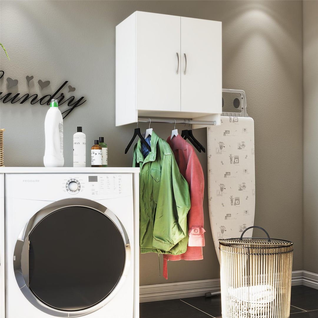 2 door wall cabinet with shelves - White