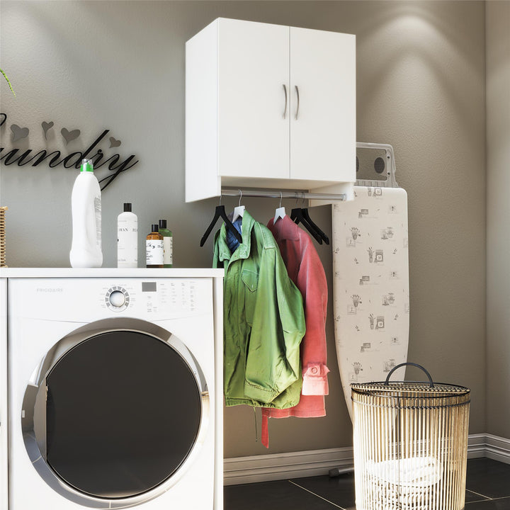 2 door wall cabinet with shelves - White