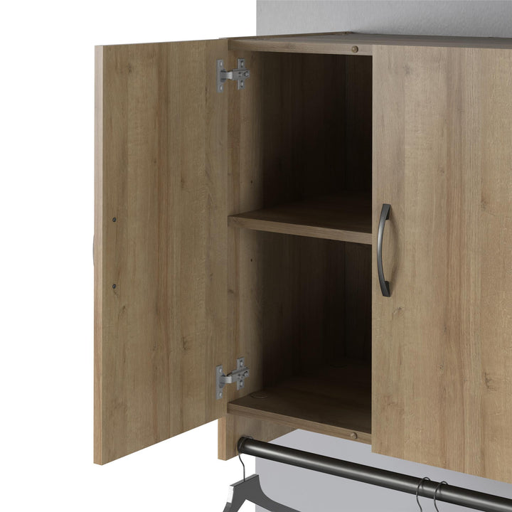 closed wall cabinet for cleaning supplies - Natural