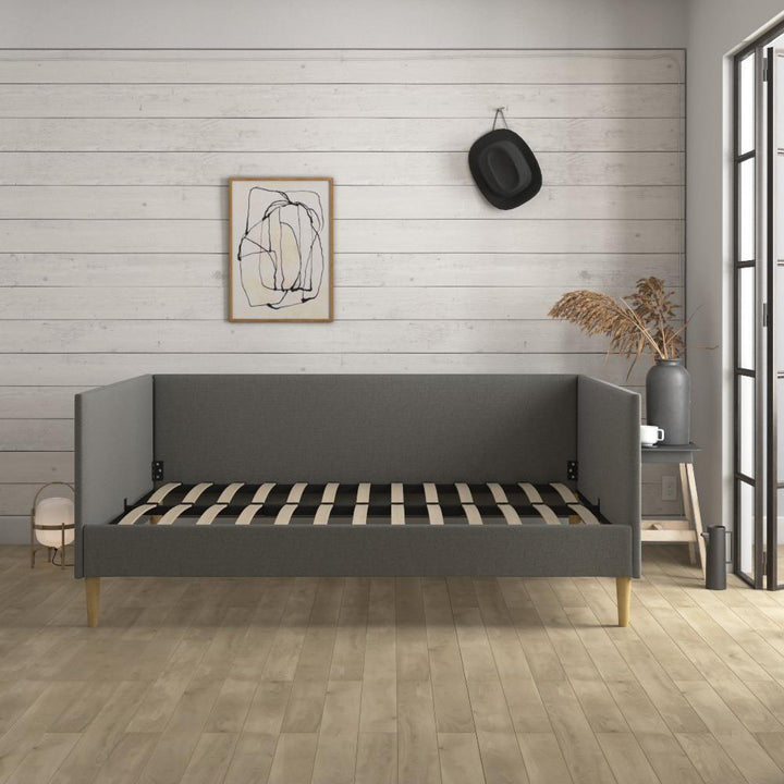 Franklin Mid Century Upholstered Daybed Contemporary Design - Grey Linen - Full