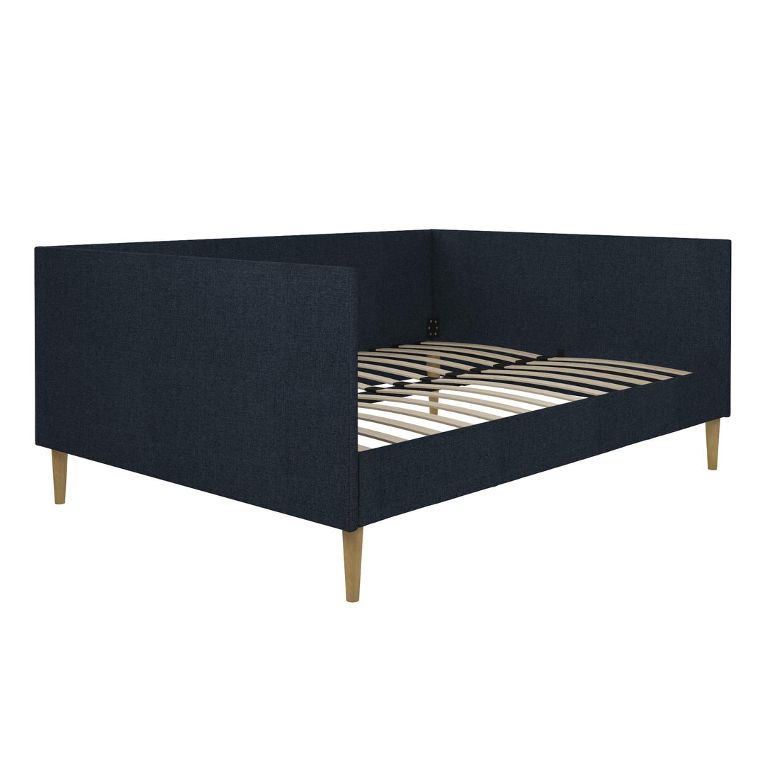 Franklin Mid Century Upholstered Daybed Contemporary Design - Blue Linen - Full