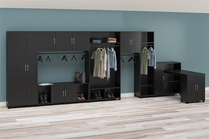 Functional and stylish storage for mudroom -  Black