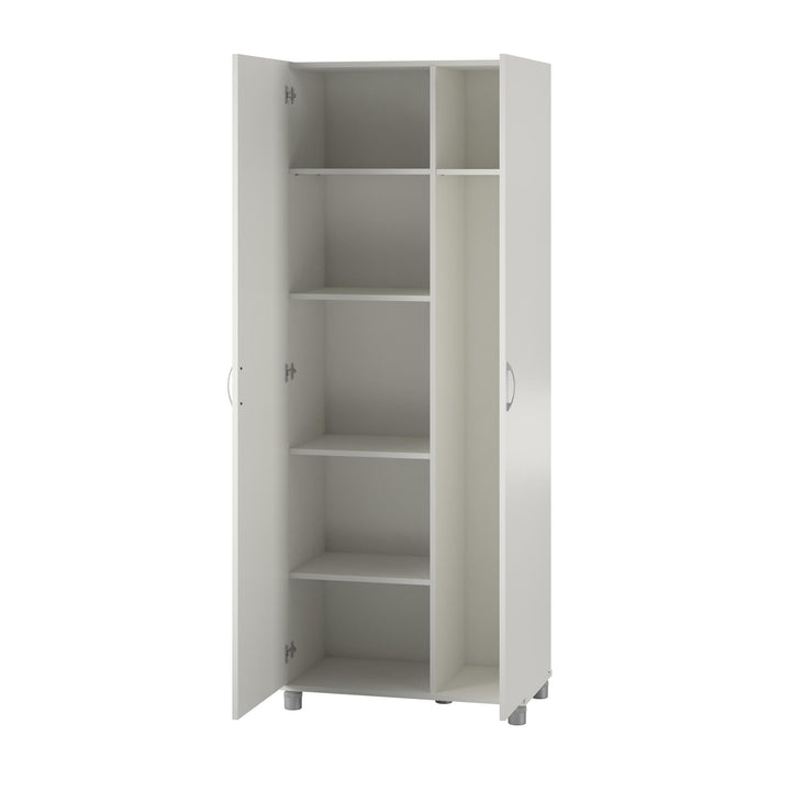 Basin Tall Asymmetrical Storage Cabinet with Adjustable Shelving