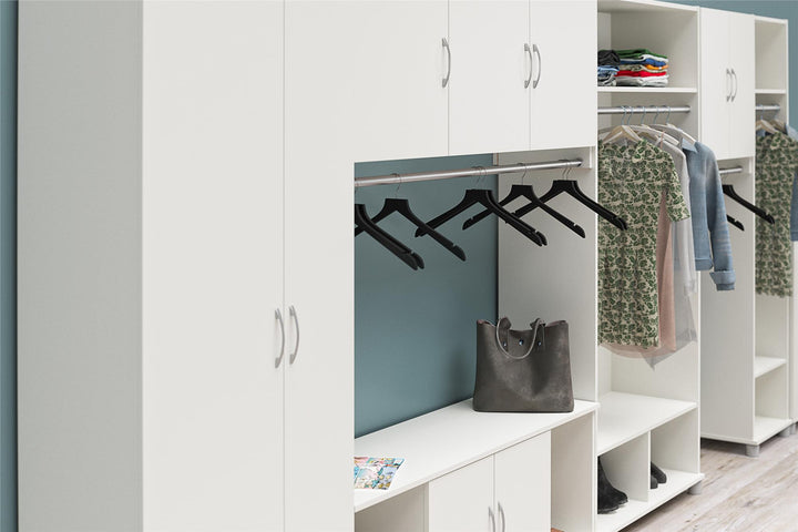 Basin cabinet with modern asymmetrical design -  White