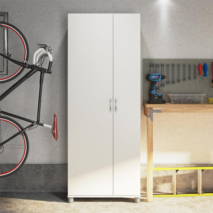 Tall storage cabinet for spacious living -  White