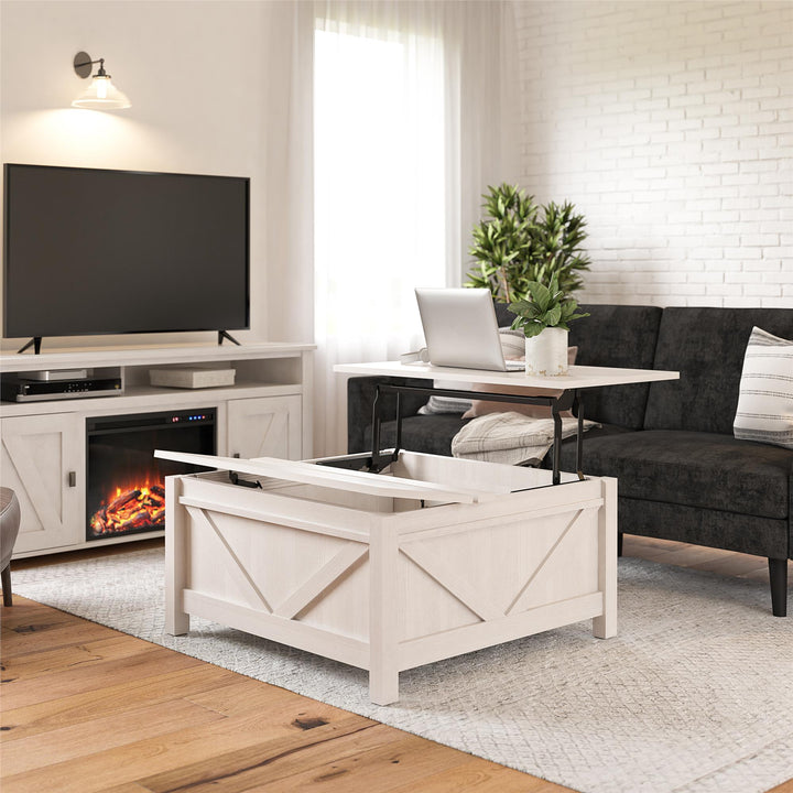 Farmington Lift Top Coffee Table -  Ivory Pine