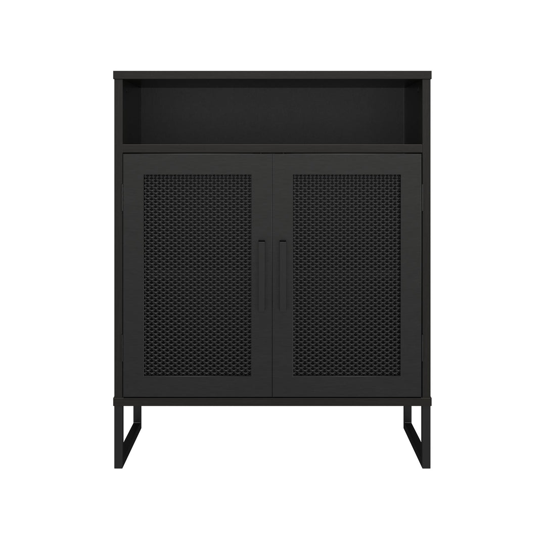 3 shelf cabinet with doors - Black Oak