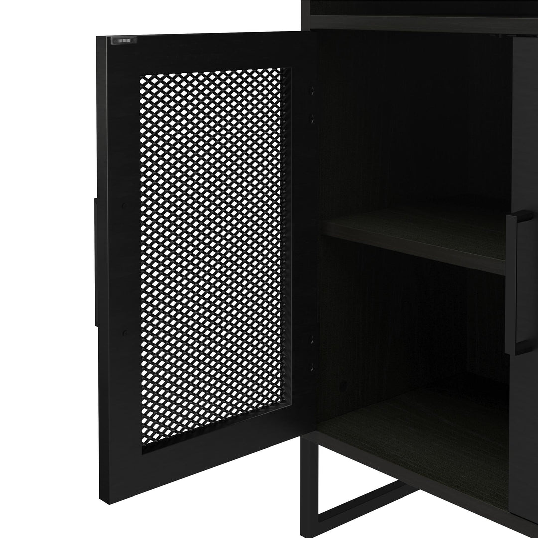 storage cabinet with two doors - Black Oak