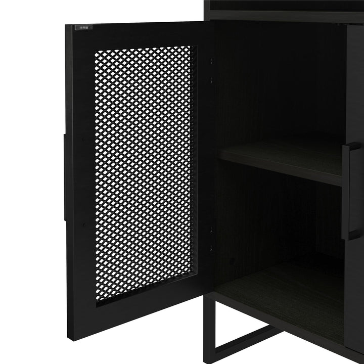 storage cabinet with two doors - Black Oak