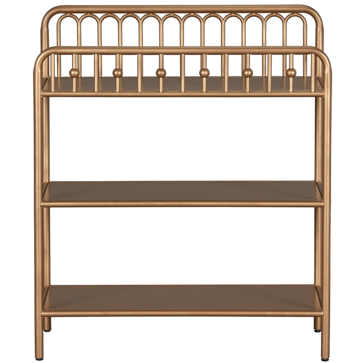 Monarch Hill Ivy Metal Changing Table with 2 Open Shelves - Gold