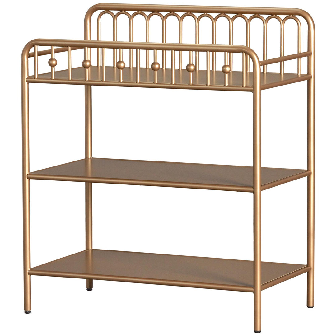 Monarch Hill Ivy Metal Changing Table with 2 Open Shelves - Gold