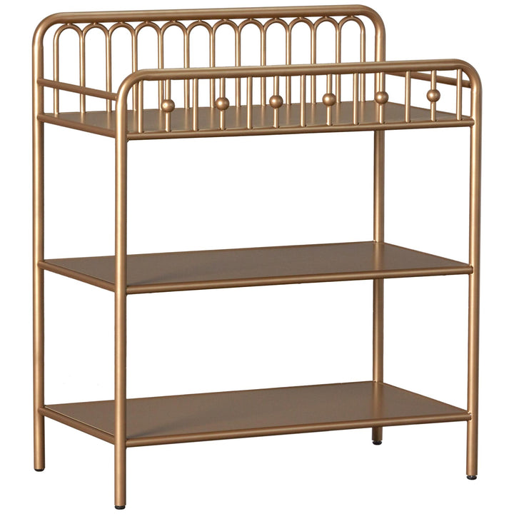 Monarch Hill Ivy Metal Changing Table with 2 Open Shelves - Gold