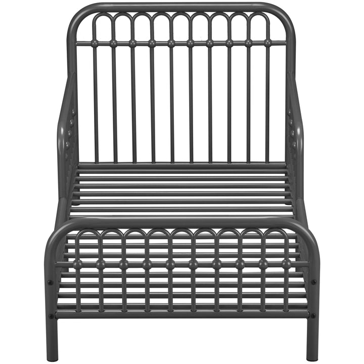 Monarch Hill Ivy Metal Toddler Bed with Classic Wrought-Iron Look - Graphite Grey