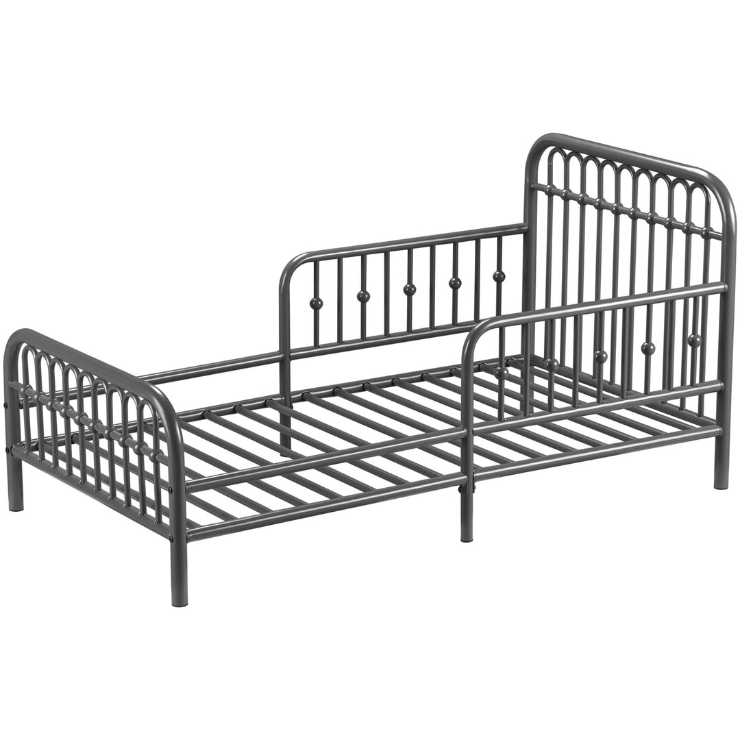 Toddler Bed with Classic Wrought-Iron Design -  Graphite Grey